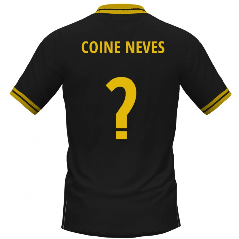 Danxen Men Arthur Coine Neves #0 Black Yellow Away Jersey 2025/26 T-Shirt