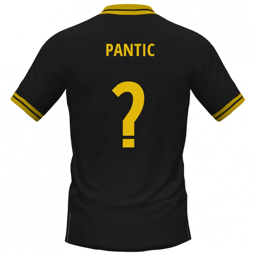 Danxen Men Leon Pantic #0 Black Yellow Away Jersey 2025/26 T-Shirt
