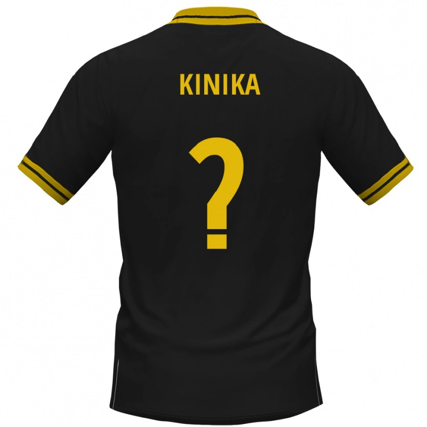 Danxen Men Darryl Kinika #0 Black Yellow Away Jersey 2025/26 T-Shirt