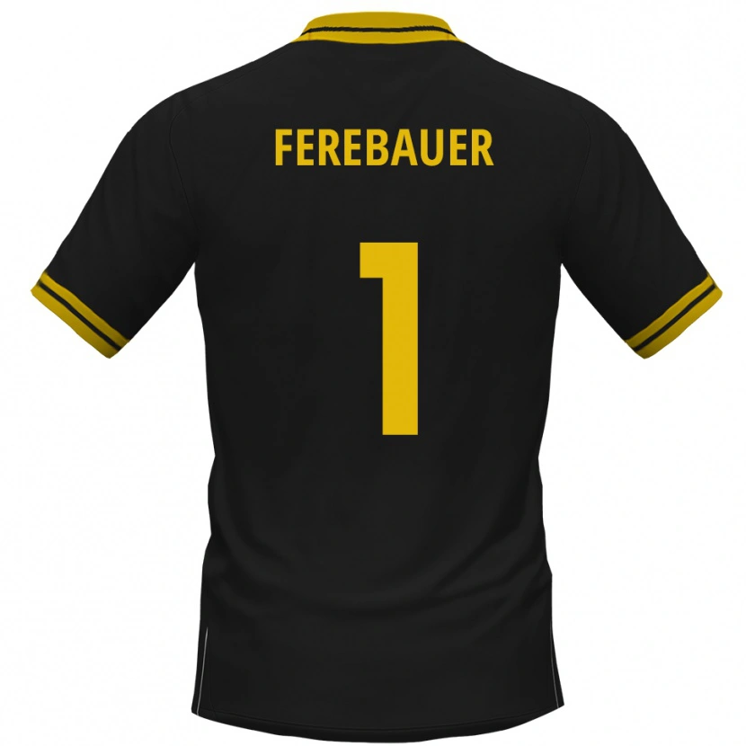Danxen Men Philipp Ferebauer #1 Black Yellow Away Jersey 2025/26 T-Shirt