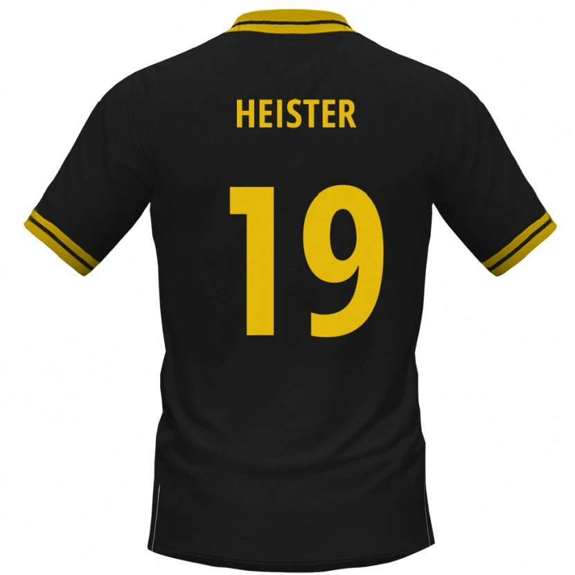 Danxen Men Florian Heister #19 Black Yellow Away Jersey 2025/26 T-Shirt