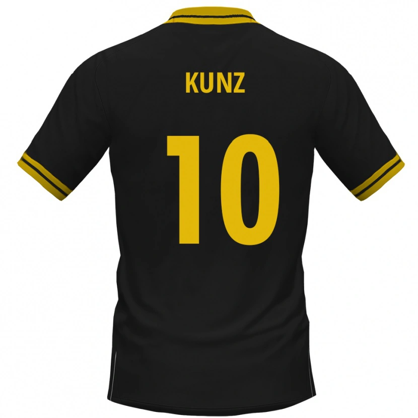 Danxen Men Nevio Kunz #10 Black Yellow Away Jersey 2025/26 T-Shirt
