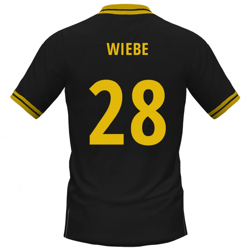 Danxen Men Danilo Wiebe #28 Black Yellow Away Jersey 2025/26 T-Shirt