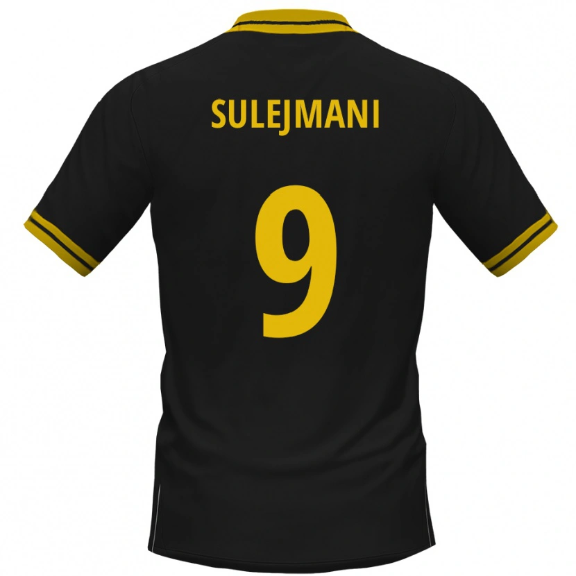Danxen Men Valmir Sulejmani #9 Black Yellow Away Jersey 2025/26 T-Shirt