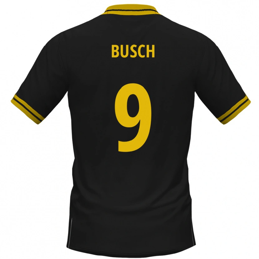 Danxen Men Luis Busch #9 Black Yellow Away Jersey 2025/26 T-Shirt