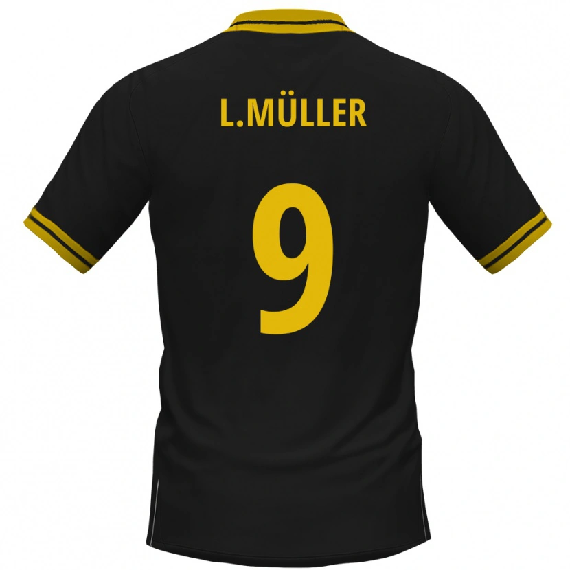 Danxen Men Levyn Müller #9 Black Yellow Away Jersey 2025/26 T-Shirt