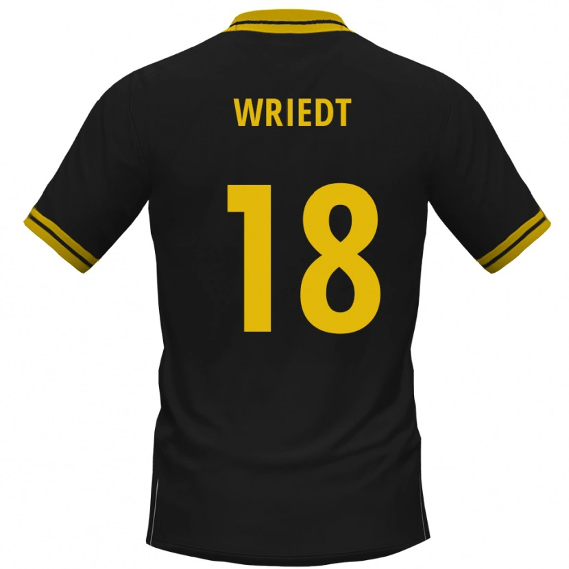 Danxen Men Kwasi Wriedt #18 Black Yellow Away Jersey 2025/26 T-Shirt
