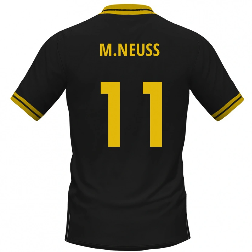 Danxen Men Maximilian Neuss #11 Black Yellow Away Jersey 2025/26 T-Shirt
