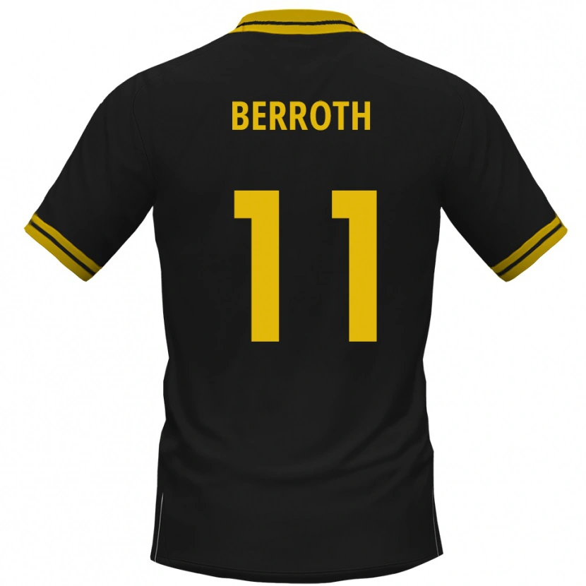 Danxen Men Julius Berroth #11 Black Yellow Away Jersey 2025/26 T-Shirt