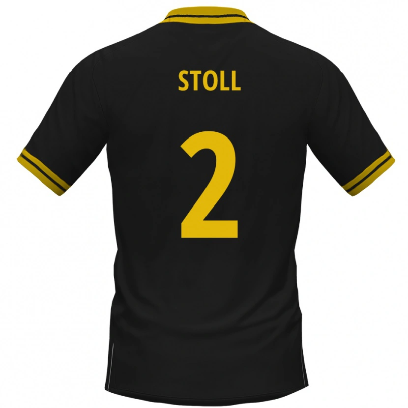 Danxen Men Patrick Stoll #2 Black Yellow Away Jersey 2025/26 T-Shirt
