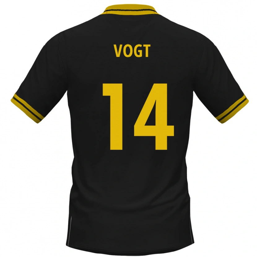 Danxen Men Louis Vogt #14 Black Yellow Away Jersey 2025/26 T-Shirt