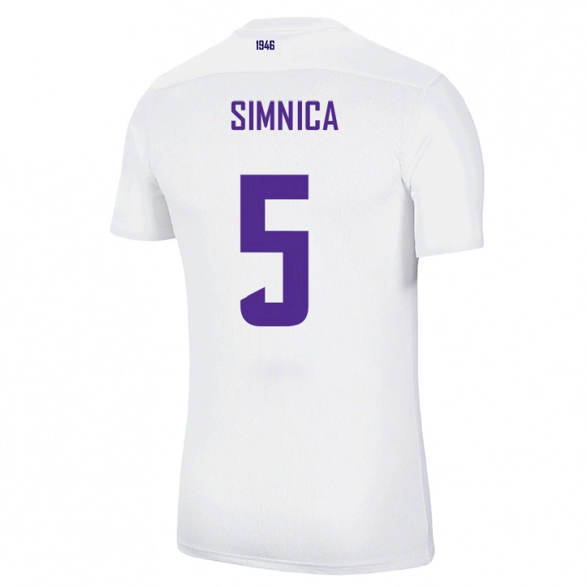 Danxen Men Luan Simnica #5 White Green Away Jersey 2025/26 T-Shirt