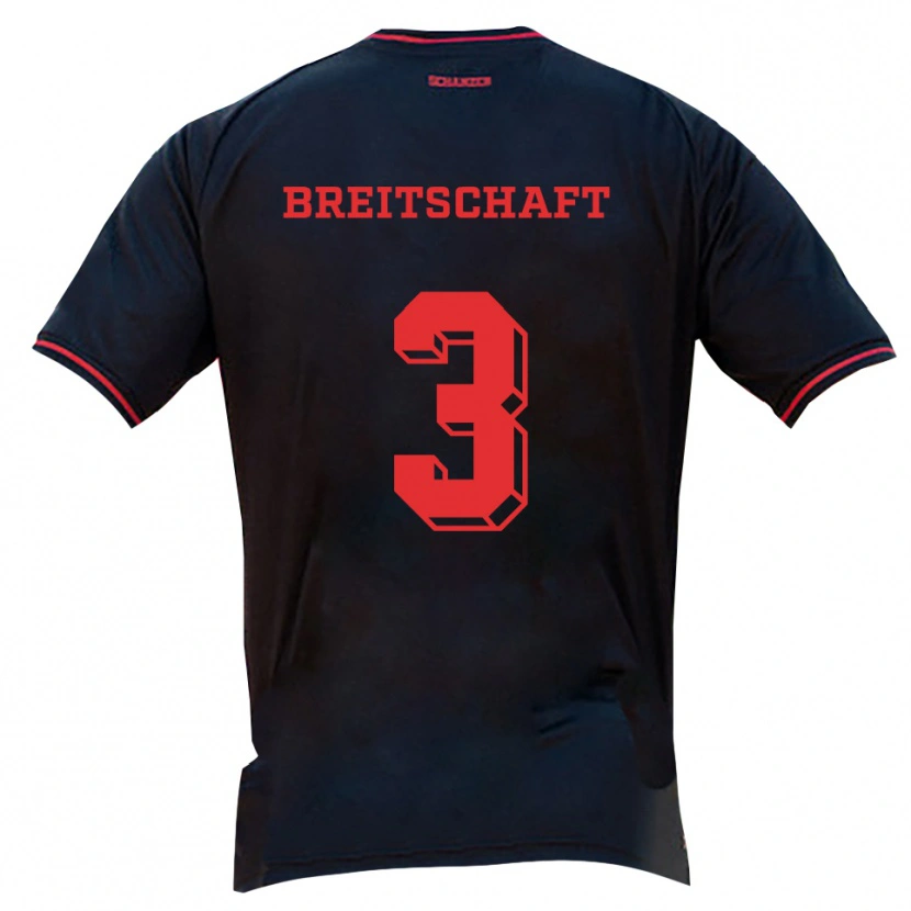 Danxen Men Veit Breitschaft #3 Black Red White Away Jersey 2025/26 T-Shirt