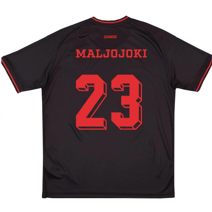 Danxen Men Jasper Maljojoki #23 Black Red White Away Jersey 2025/26 T-Shirt