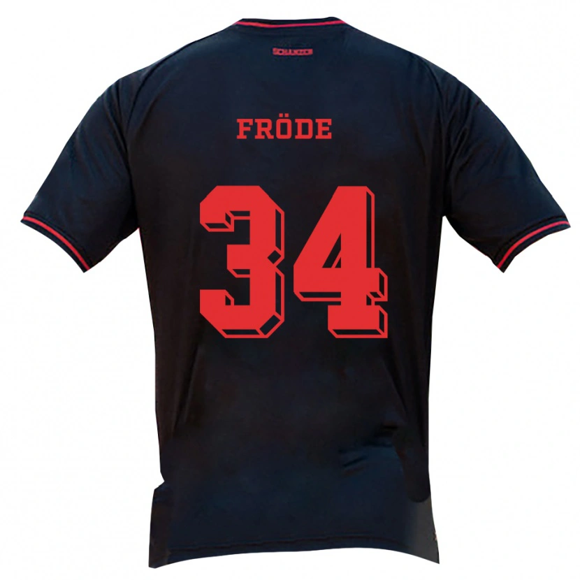 Danxen Men Lukas Fröde #34 Black Red White Away Jersey 2025/26 T-Shirt