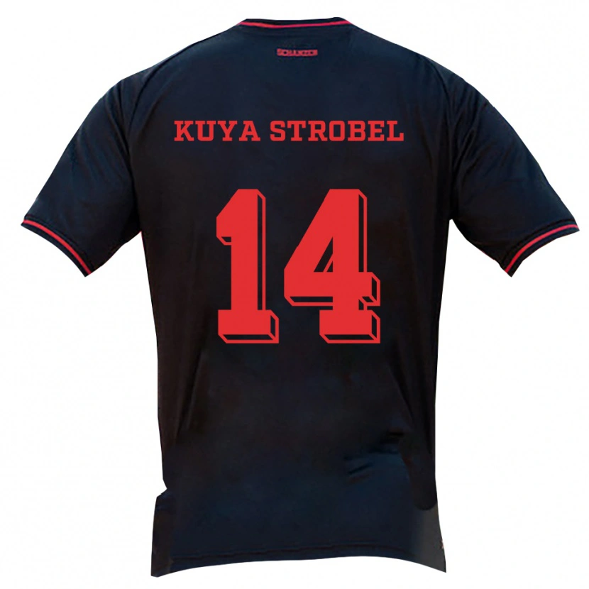 Danxen Men Melissa Kuya Strobel #14 Black Red White Away Jersey 2025/26 T-Shirt