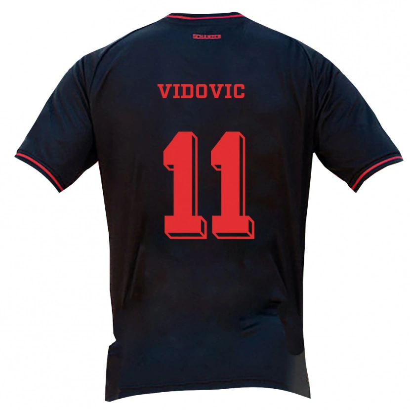 Danxen Men Paula Vidovic #11 Black Red White Away Jersey 2025/26 T-Shirt