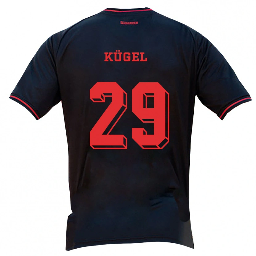 Danxen Men Julian Kügel #29 Black Red White Away Jersey 2025/26 T-Shirt