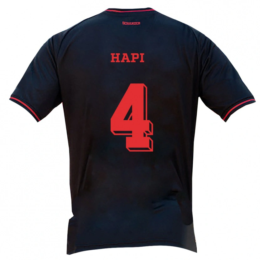 Danxen Men Faris Hapi #4 Black Red White Away Jersey 2025/26 T-Shirt