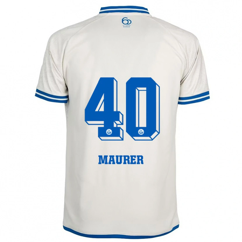 Danxen Men Erik Maurer #40 White Blue Away Jersey 2025/26 T-Shirt