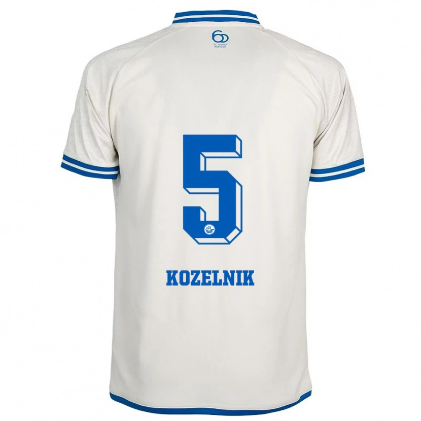Danxen Men Till Kozelnik #5 White Blue Away Jersey 2025/26 T-Shirt