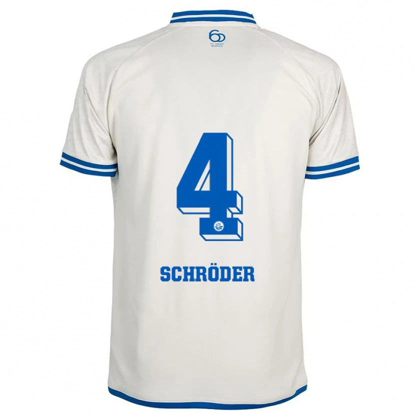 Danxen Men Lisa Schröder #4 White Blue Away Jersey 2025/26 T-Shirt