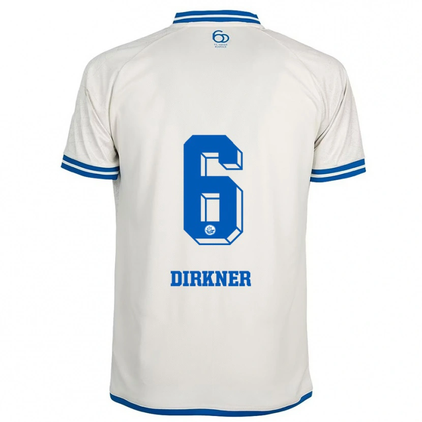 Danxen Men Jonas Dirkner #6 White Blue Away Jersey 2025/26 T-Shirt