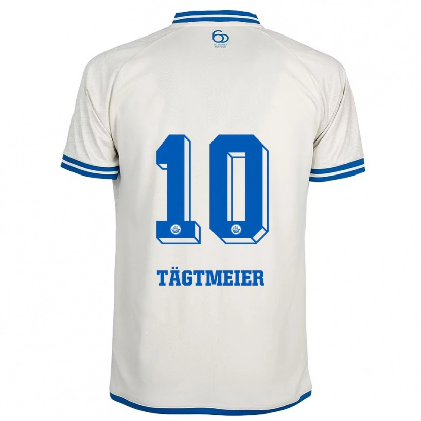 Danxen Men Sarah Tägtmeier #10 White Blue Away Jersey 2025/26 T-Shirt