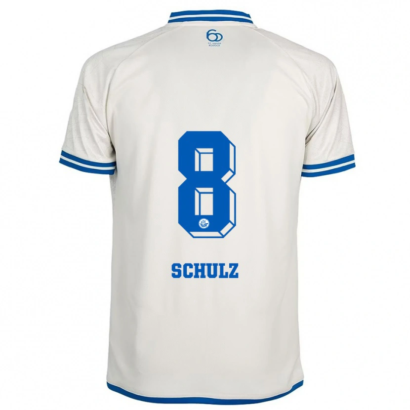 Danxen Men Alessandro Schulz #8 White Blue Away Jersey 2025/26 T-Shirt