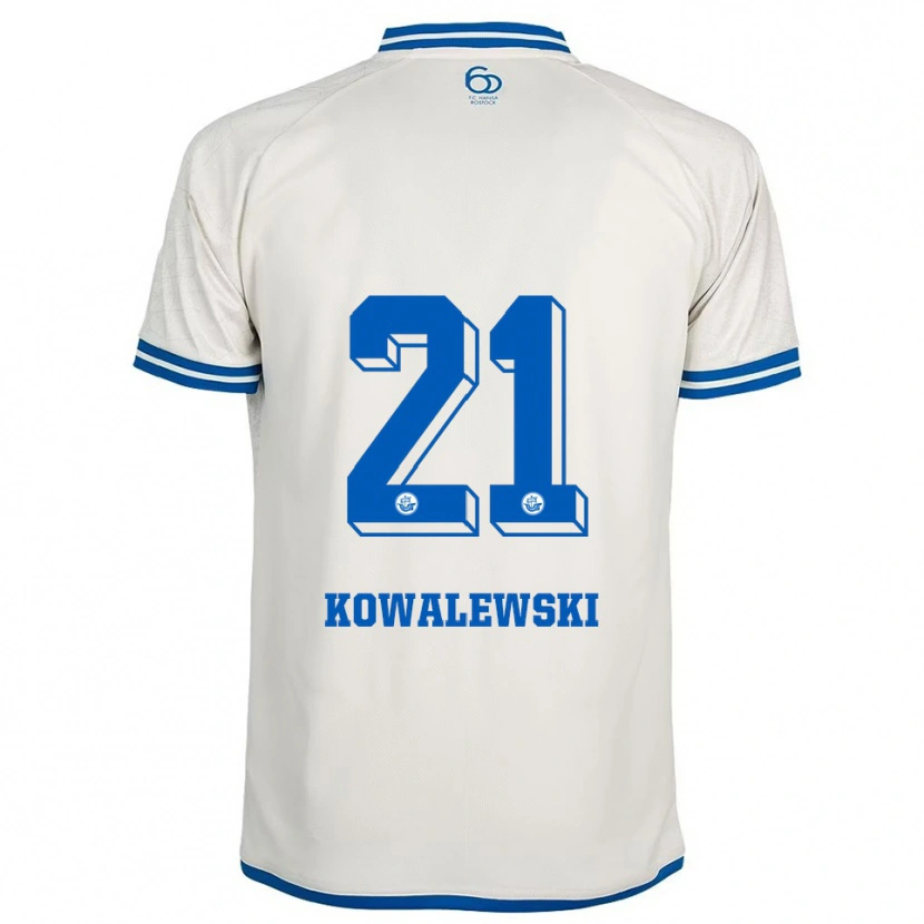 Danxen Men Oskar Kowalewski #21 White Blue Away Jersey 2025/26 T-Shirt