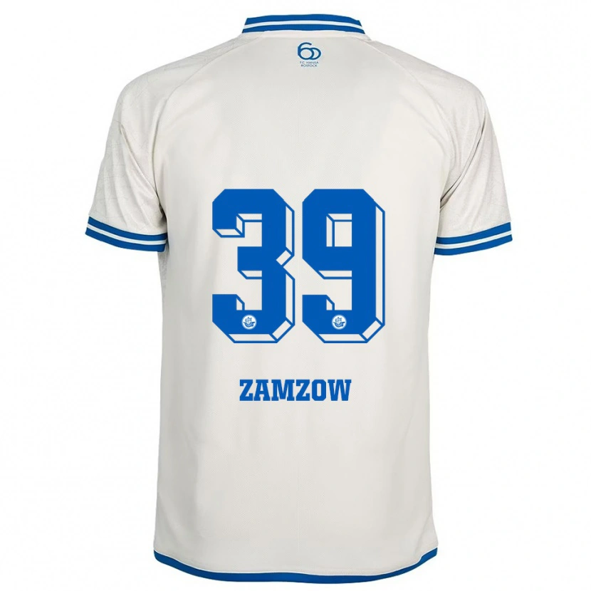 Danxen Men Claas Zamzow #39 White Blue Away Jersey 2025/26 T-Shirt