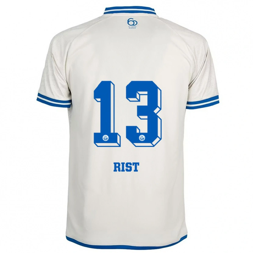 Danxen Men Vanessa Rist #13 White Blue Away Jersey 2025/26 T-Shirt