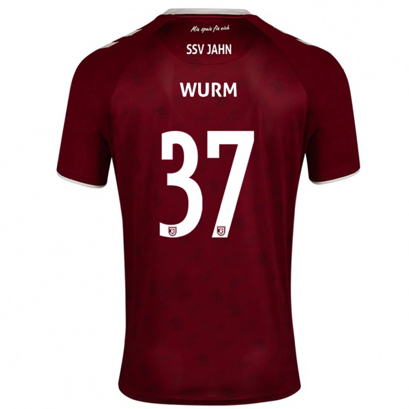 Danxen Men Leopold Wurm #37 Burgundy White Away Jersey 2025/26 T-Shirt