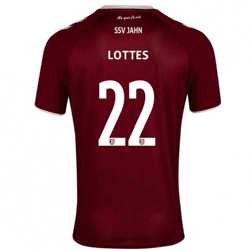 Danxen Men Benjamin Lottes #22 Burgundy White Away Jersey 2025/26 T-Shirt