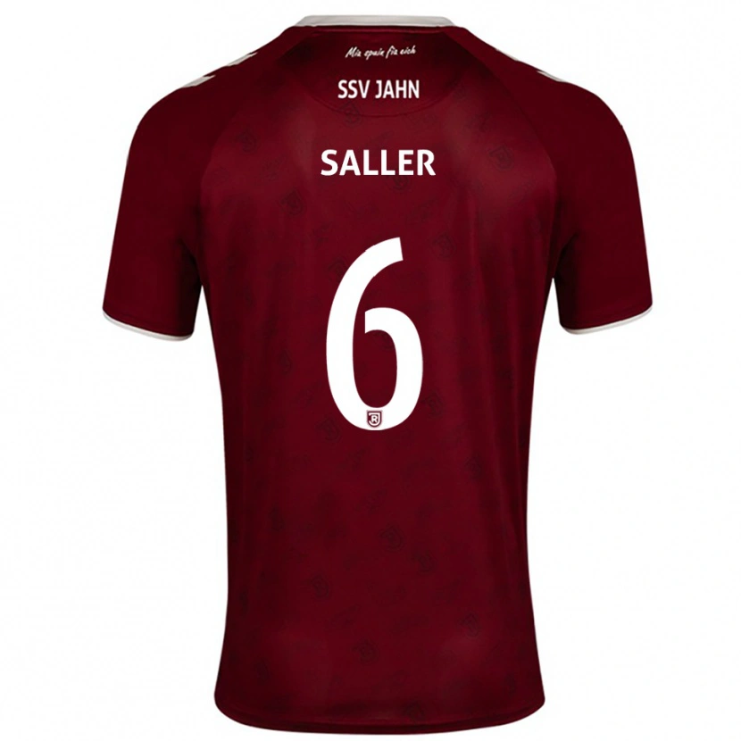 Danxen Men Benedikt Saller #6 Burgundy White Away Jersey 2025/26 T-Shirt