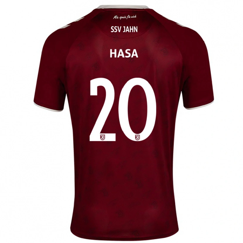 Danxen Men Samuel Hasa #20 Burgundy White Away Jersey 2025/26 T-Shirt