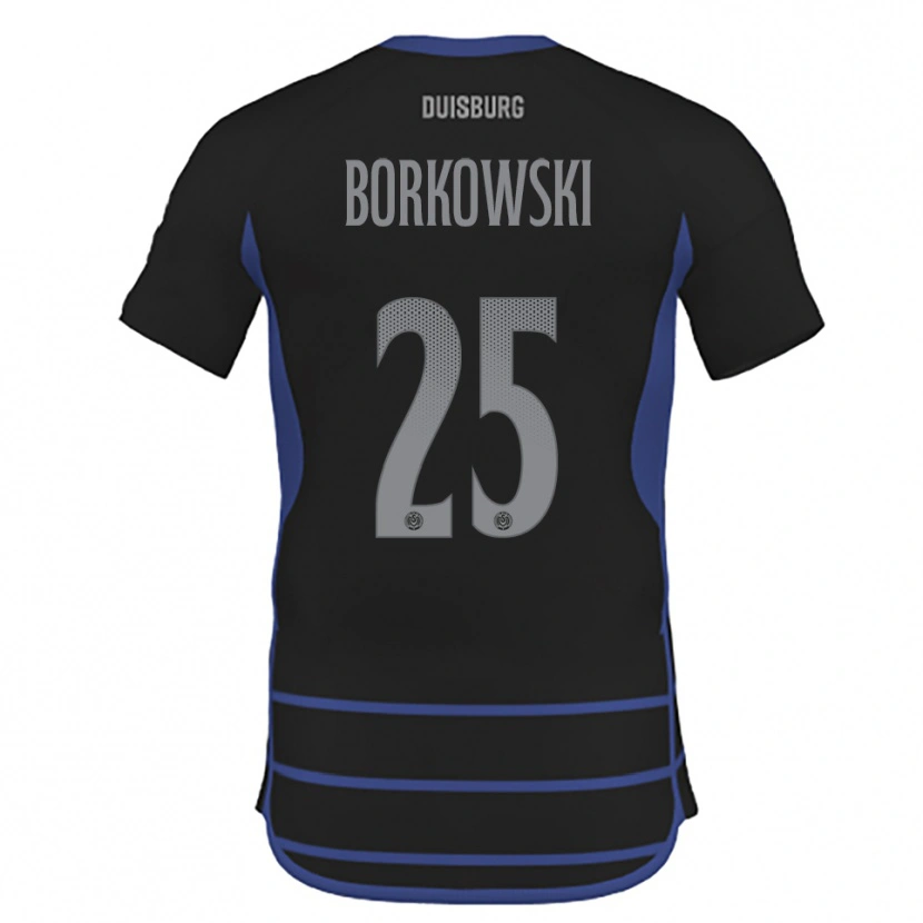 Danxen Men Dennis Borkowski #25 Black Blue Away Jersey 2025/26 T-Shirt