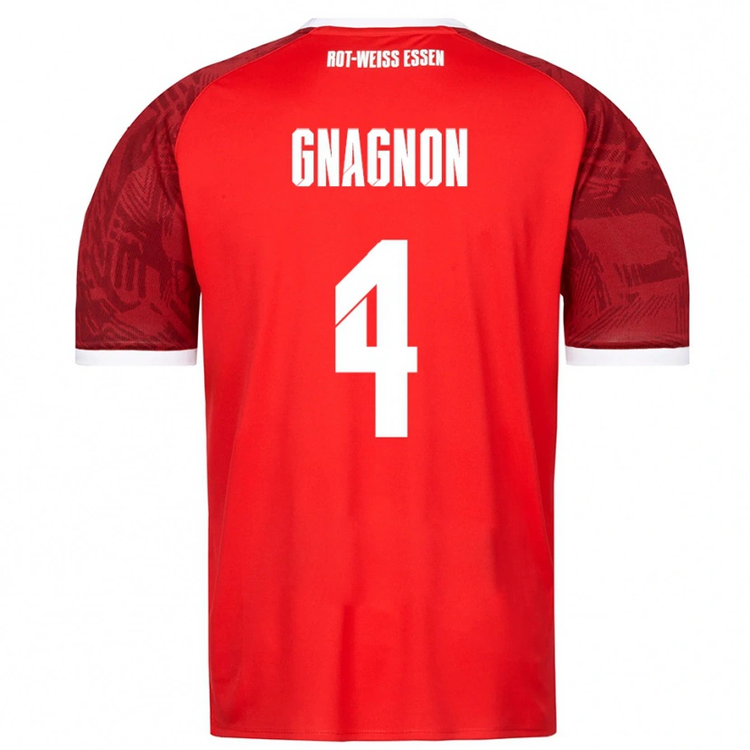 Danxen Men James Gnagnon #4 Red Burgundy White Away Jersey 2025/26 T-Shirt