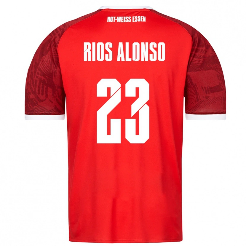 Danxen Men José Enrique Ríos Alonso #23 Red Burgundy White Away Jersey 2025/26 T-Shirt