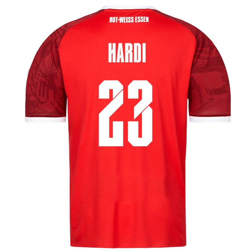 Danxen Men Dominik Hardi #23 Red Burgundy White Away Jersey 2025/26 T-Shirt