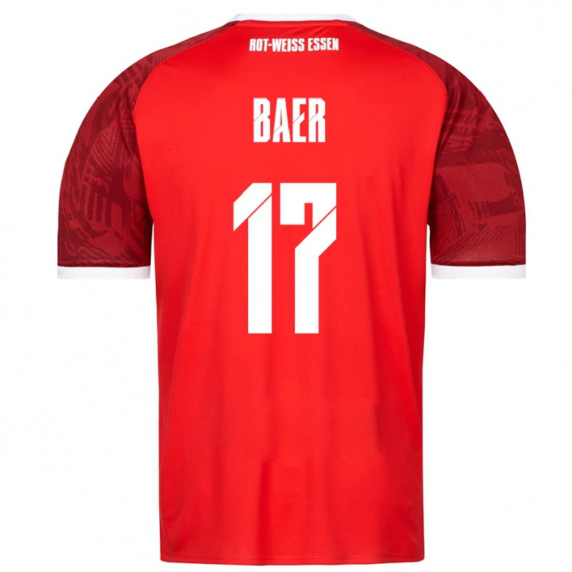 Danxen Men Luca Baer #17 Red Burgundy White Away Jersey 2025/26 T-Shirt