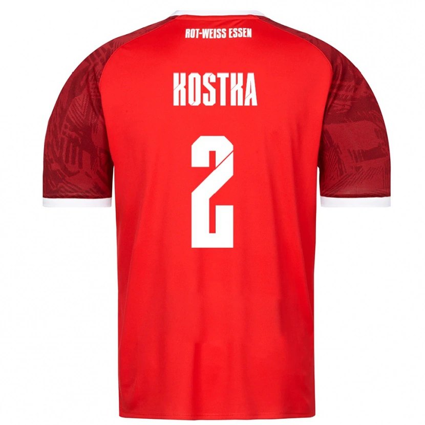 Danxen Men Michael Kostka #2 Red Burgundy White Away Jersey 2025/26 T-Shirt