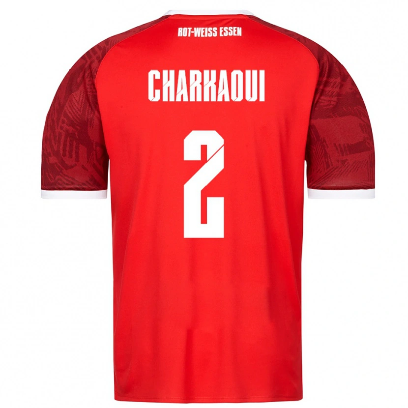 Danxen Men Bilal Charkaoui #2 Red Burgundy White Away Jersey 2025/26 T-Shirt