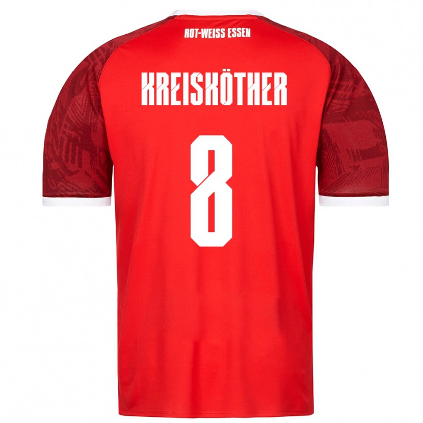 Danxen Men Luiz-Simon Kreisköther #8 Red Burgundy White Away Jersey 2025/26 T-Shirt