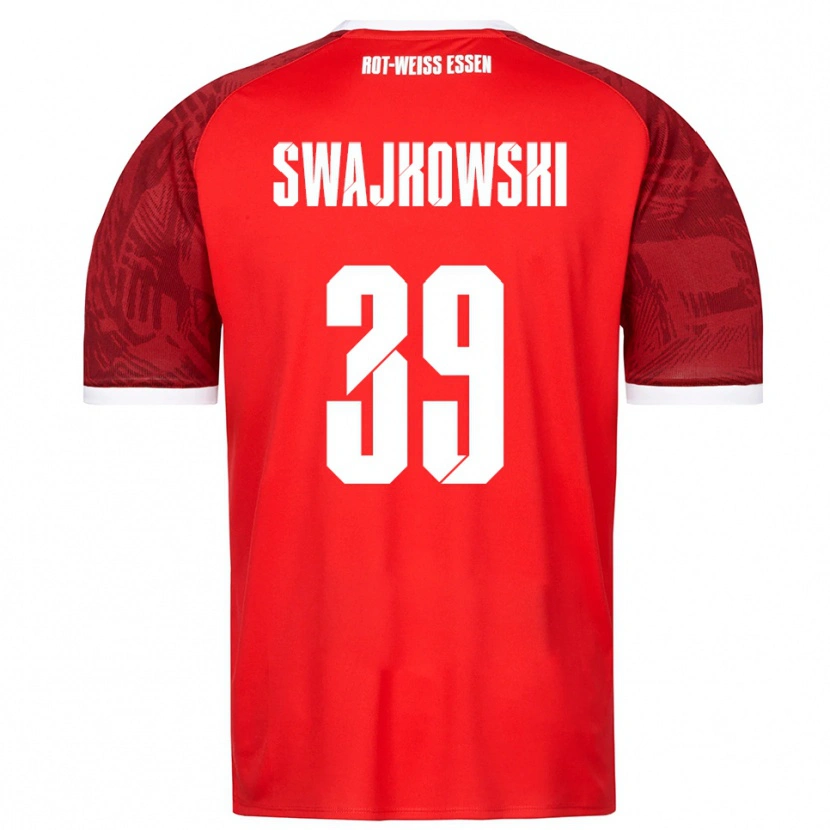 Danxen Men Gianluca Swajkowski #39 Red Burgundy White Away Jersey 2025/26 T-Shirt