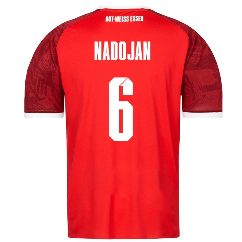 Danxen Men Aslan Nadojan #6 Red Burgundy White Away Jersey 2025/26 T-Shirt