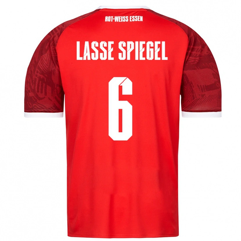 Danxen Men Jakob Lasse Spiegel #6 Red Burgundy White Away Jersey 2025/26 T-Shirt