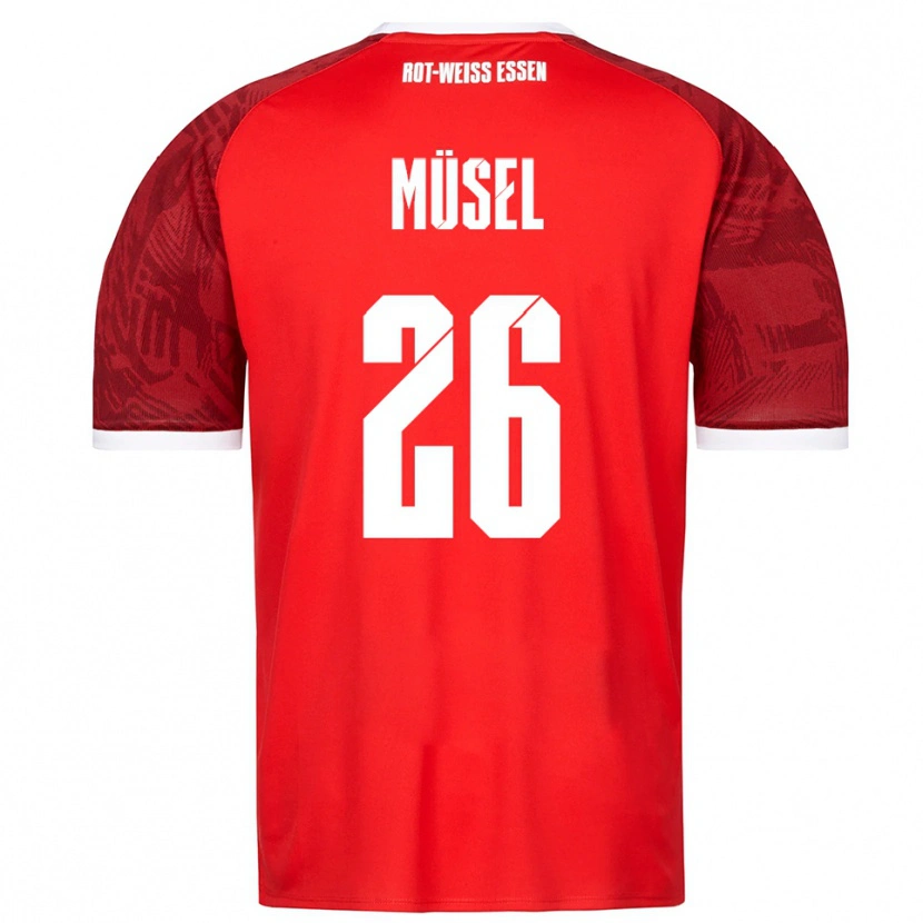 Danxen Men Torben Müsel #26 Red Burgundy White Away Jersey 2025/26 T-Shirt