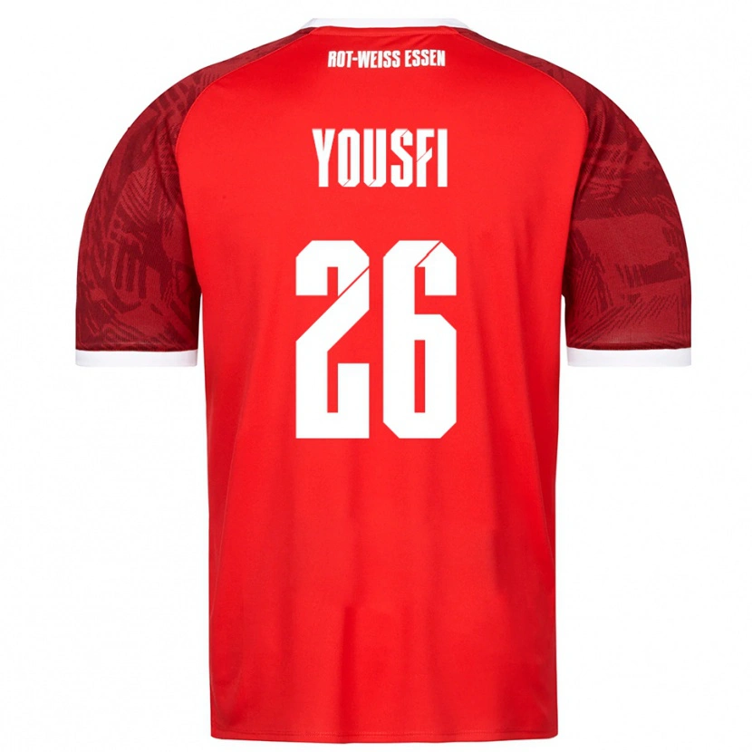 Danxen Men Elias Yousfi #26 Red Burgundy White Away Jersey 2025/26 T-Shirt