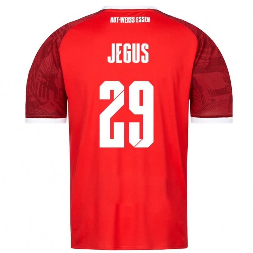 Danxen Men Leonard Jegus #29 Red Burgundy White Away Jersey 2025/26 T-Shirt